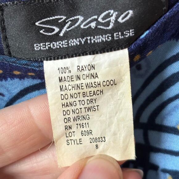 90s vintage boho blue striped maxi dress - Picture 5 of 8